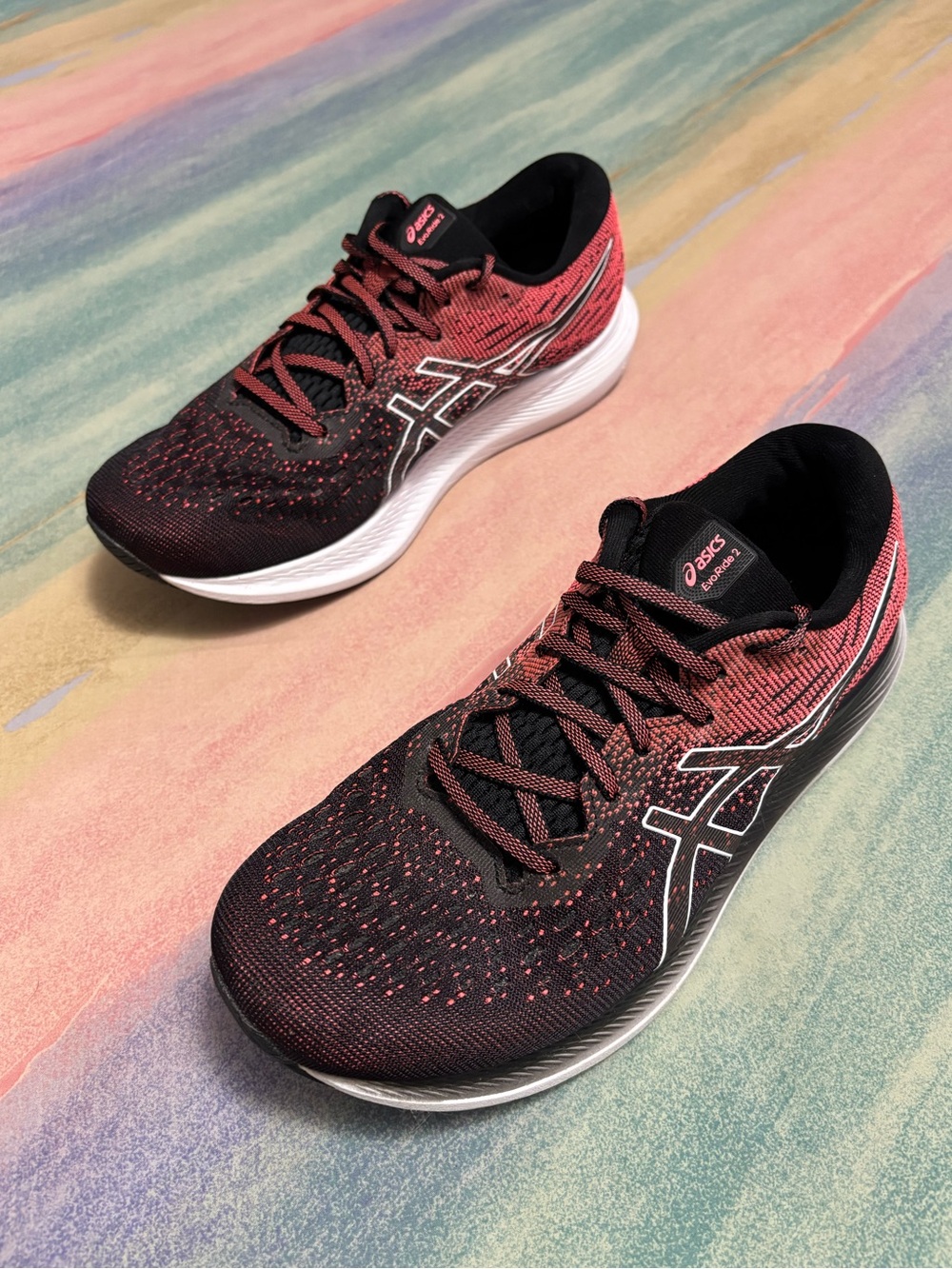 ASICS Women’s 9 EvoRide 2 Black/Blazing Coral Running Athletic Sneakers Shoes